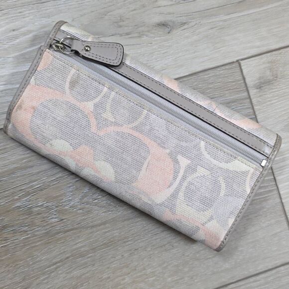 Coach Soho Signature Optic Linen North South Tote with Matching Wallet - Picture 15 of 16